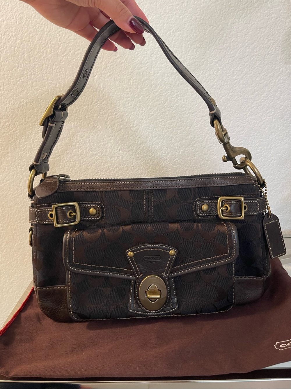 Coach legacy turn lock bag
